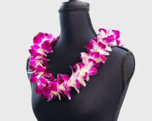 371 Single Purple Orchid Lei Side 2