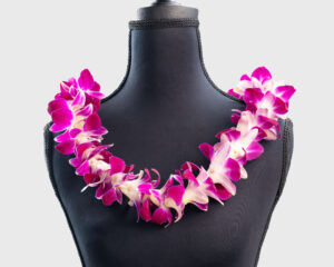 373 Single Purple Orchid Lei Side 3
