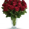 dozen and half long stemmed red roses