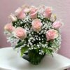 Dozen Medium Stemmed Roses in a adorable arrangement