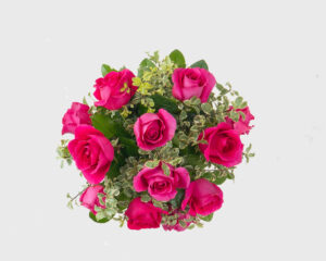 DSC00115 - Dozen Long Stemmed Pink Roses - top