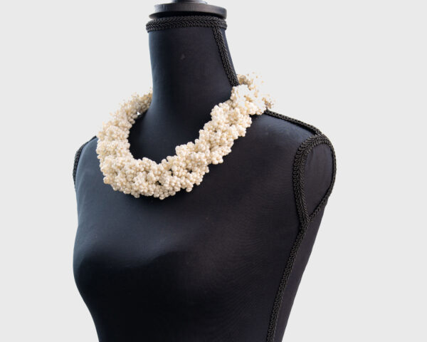 211 Triple Strand White Coral Lei Side 2
